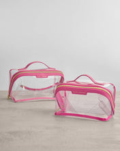 Load image into Gallery viewer, Clear Medium Make-up & Wash Bag - Sugar Pink - Katie Loxton