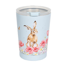 Load image into Gallery viewer, 'Fields Of Flowers' Hare Thermal Travel Cup - Wrendale Designs