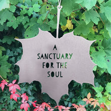 Load image into Gallery viewer, Decorative Metal Leaf Ornament - A Sanctuary For The Soul