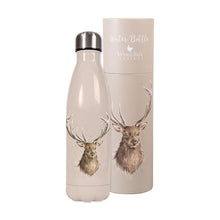 Load image into Gallery viewer, 'Portrait of a Stag' stag water bottle - Wrendale Designs