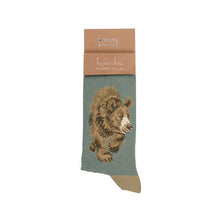 Load image into Gallery viewer, Bear Men's Socks - 'In My Footsteps' - Wrendale designs