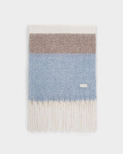 Load image into Gallery viewer, Recycled Striped Tassel Scarf Blue - Katie Loxton