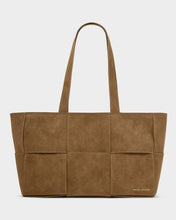 Load image into Gallery viewer, Taya Hand Woven Suedette Tote Bag in Caramel - Katie Loxton