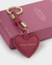 Load image into Gallery viewer, Gift Boxed Suedette Keyring - Raspberry Pink - Katie Loxton