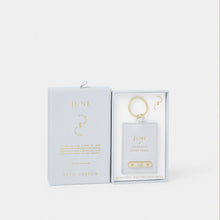 Load image into Gallery viewer, Birthstone Keyring 'June' - Katie Loxton