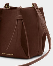 Load image into Gallery viewer, 'Celina' Mini Suedette Bucket Bag in Dark Chocolate - Katie Loxton