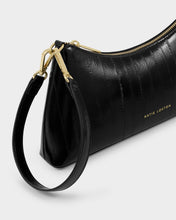 Load image into Gallery viewer, Miley Small Shoulder Bag in Black Faux Eel - Katie Loxton