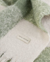Load image into Gallery viewer, Recycled Checked Tassel Scarf - Green - Katie Loxton