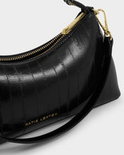 Load image into Gallery viewer, Miley Small Shoulder Bag in Black Faux Eel - Katie Loxton
