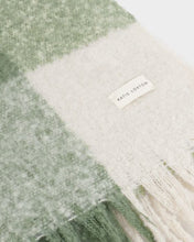 Load image into Gallery viewer, Recycled Checked Tassel Scarf - Green - Katie Loxton