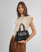 Load image into Gallery viewer, Alyssa Faux Pony Top Handle Bag Black - Katie Loxton