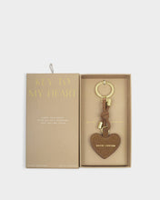 Load image into Gallery viewer, Gift Boxed Suedette Keyring - Caramel - Katie Loxton
