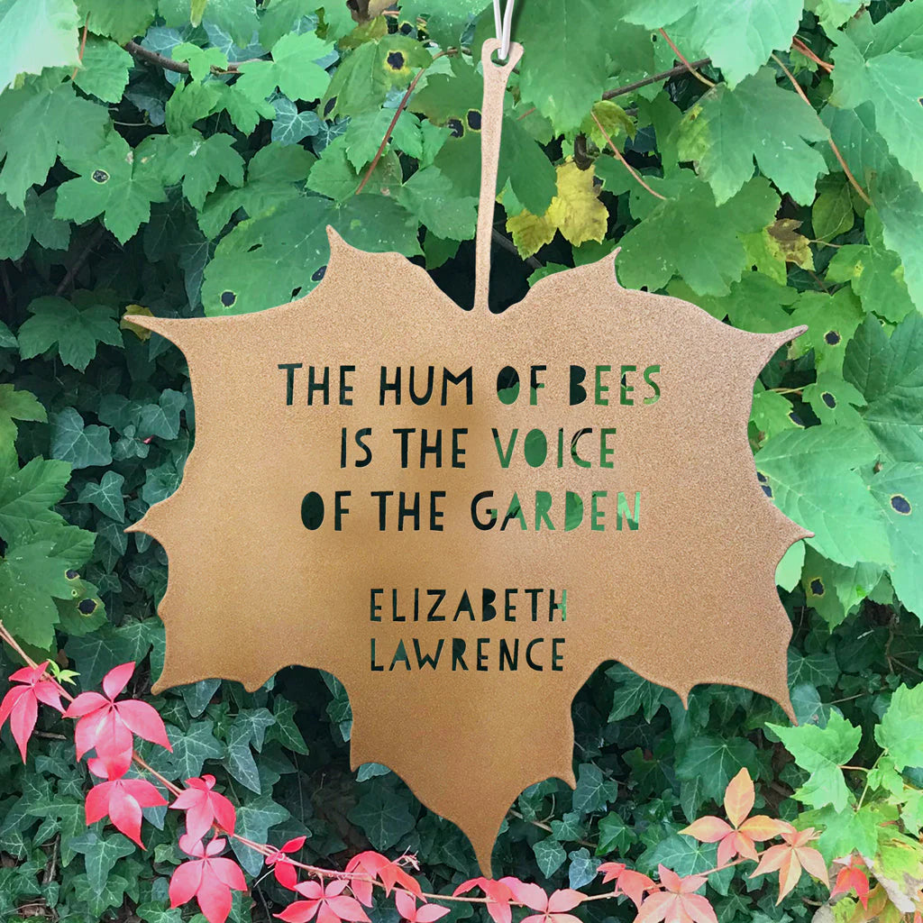 Decorative Metal Leaf Ornament - The Humm Of The Bees / Elizabeth Lawrence