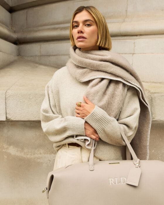 Whipstitch Scarf Taupe - Katie Loxton