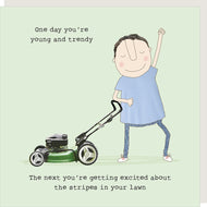 'Lawn Stripes' Birthday Card - Rosie Made A Thing