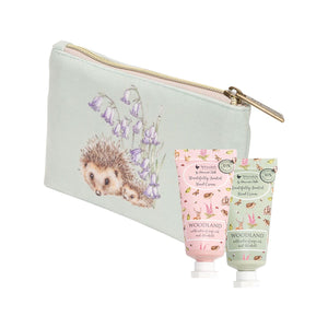 'Woodlanders' Owl & Hedgehog Mini Hand Cream Gift Pouch