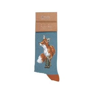 Fox Men's Socks - 'Bright Eyed & Bushy Tailed' - Wrendale Designs