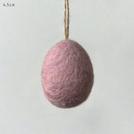 Small Felt Plain Egg Pink - East of India