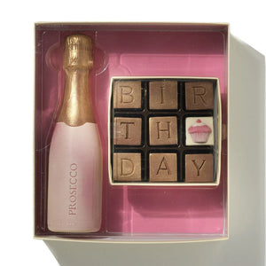 Chocolate Prosecco Birthday Gift Box - Choc On Choc