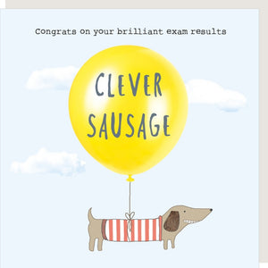 'Clever Sausage' Greeting Card - Rosie Made A Thing