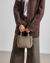 Load image into Gallery viewer, Raya Suedette Top Handle Bag in Mink - Katie Loxton
