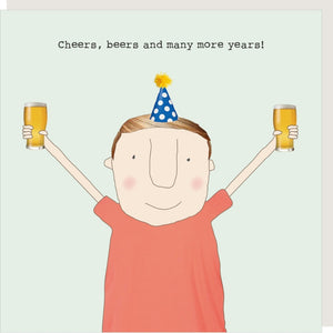 'Cheers Beers' Male Greeting Card - Rosie Made A Thing