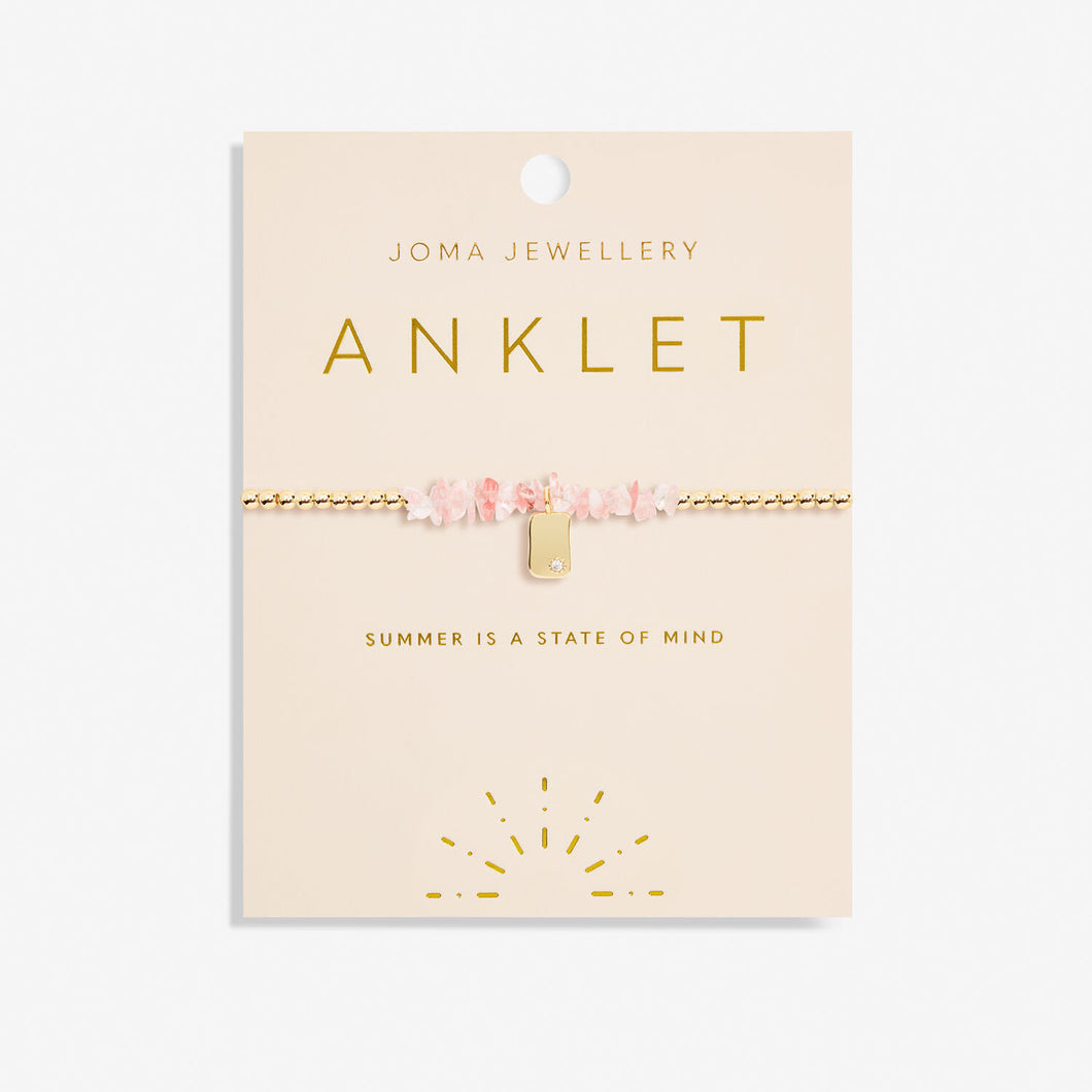 Pink Crystal Anklet - Joma Jewellery