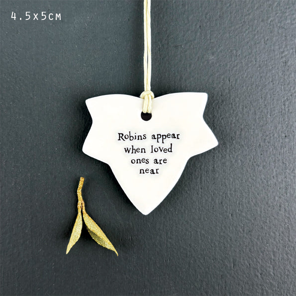 Porcelain Leaf 'When robins appear' - East Of India