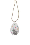 Metal Easter Decoration - Bunny with spotted Egg