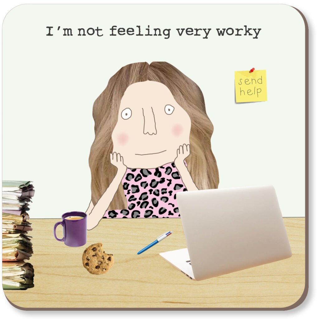 'Worky' Drink Coaster - Rosie Made A Thing