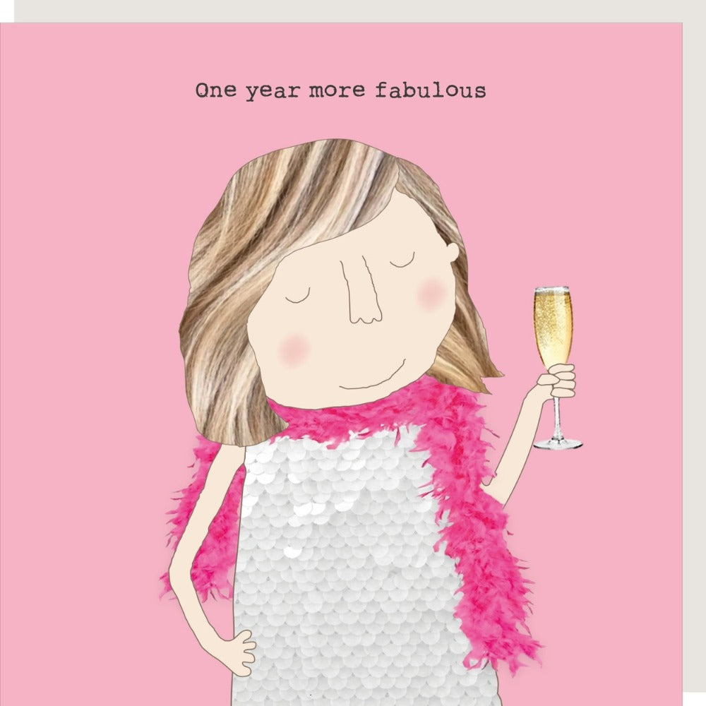 'More Fabulous' Greeting Card - Rosie Made A Thing