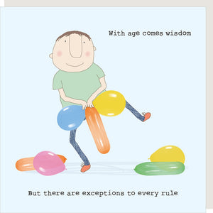 'Exceptions' Male Greeting Card - Rosie Made A Thing