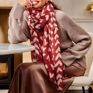 'Abstract Hearts' Scarf - Katie Loxton