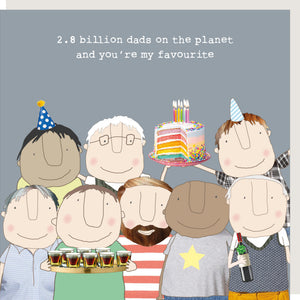 'Dad Fave' Male Greeting Card - Rosie Made A Thing
