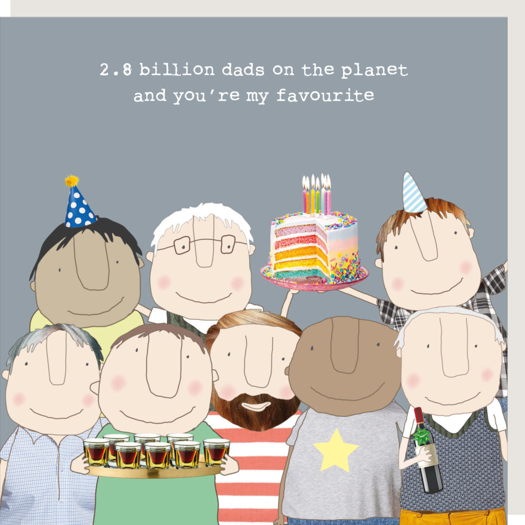 'Dad Fave' Male Greeting Card - Rosie Made A Thing