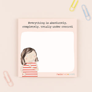 'Under Control' Sticky Jots Pad - Rosie Made A Thing