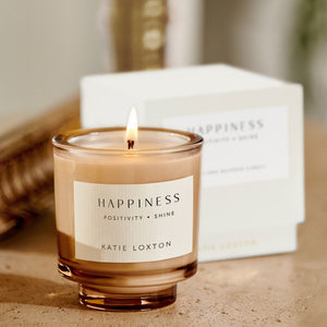 Sentiment Candle 'Happiness' Fresh Linen & White Lily - Katie Loxton