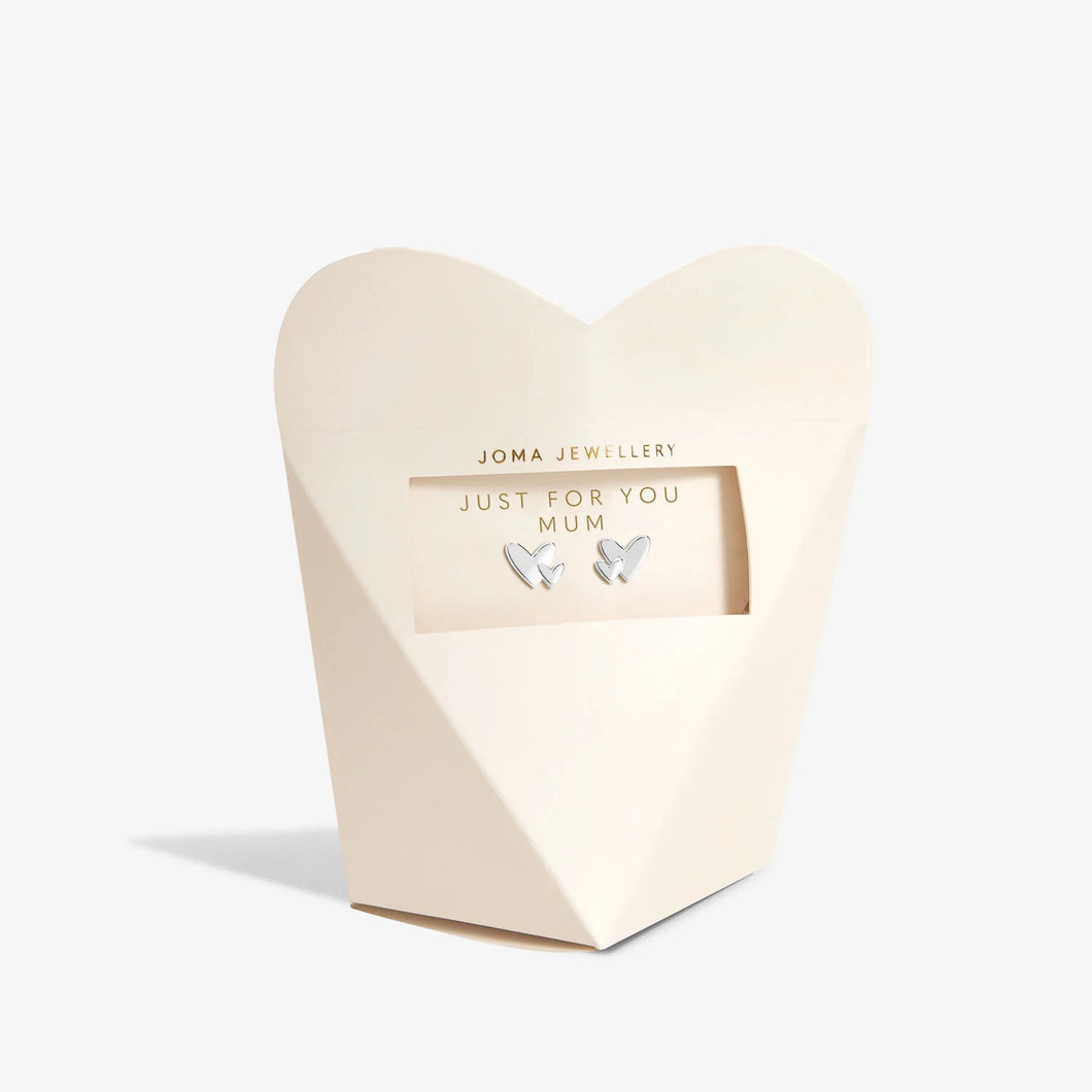 Mother's Day From The Heart Gift Box 'Just For You Mum' Earrings - Joma Jewellery