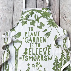 Apron - To Plant A Garden Is To Believe In Tomorrow-Audrey Hepburn