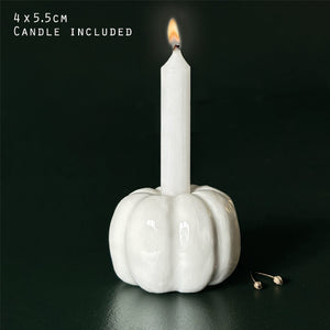 Porcelain Pumpkin Candle Holder - Enjoy The Little Things - East of India