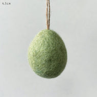 Small Felt Plain Egg Green - East of India