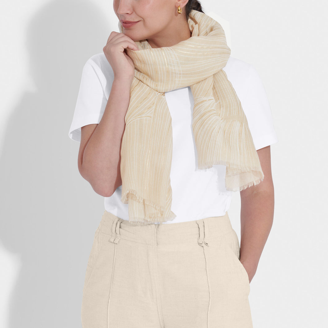 'Botanical Line' Foil Printed Scarf - Katie Loxton