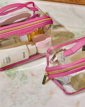 Load image into Gallery viewer, Clear Large Make-up &amp; Wash Bag - Raspberry Pink - Katie Loxton
