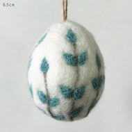 Floral Felted Egg Blue - East of India