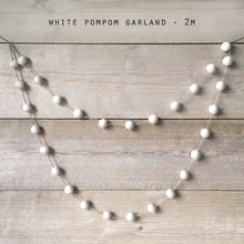 Load image into Gallery viewer, White Pom Pom Garland - East of India
