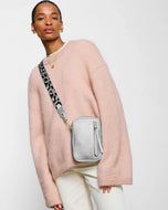 'Hallie' Small Crossbody Bag in Silver - Katie Loxton