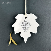 Load image into Gallery viewer, Porcelain Leaf &#39;Into the garden I go&#39; - East Of India
