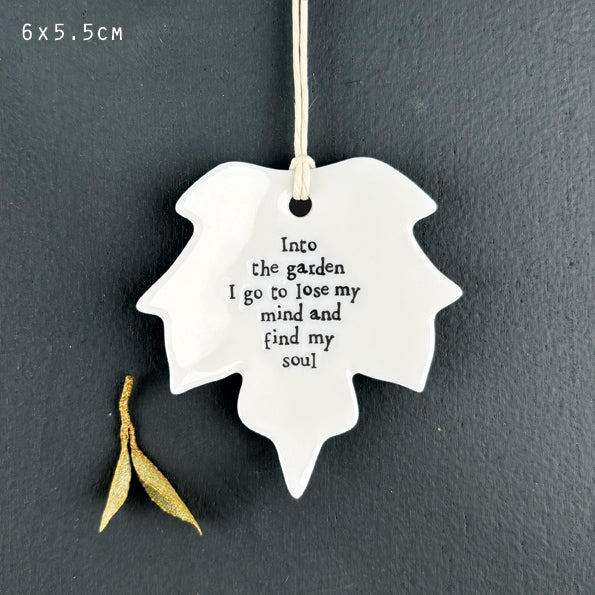 Porcelain Leaf 'Into the garden I go' - East Of India
