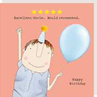 'Five Star Uncle' Male Greeting Card - Rosie Made A Thing