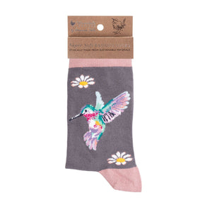 'Wisteria Wishes' Hummingbird Socks - Wrendale Designs